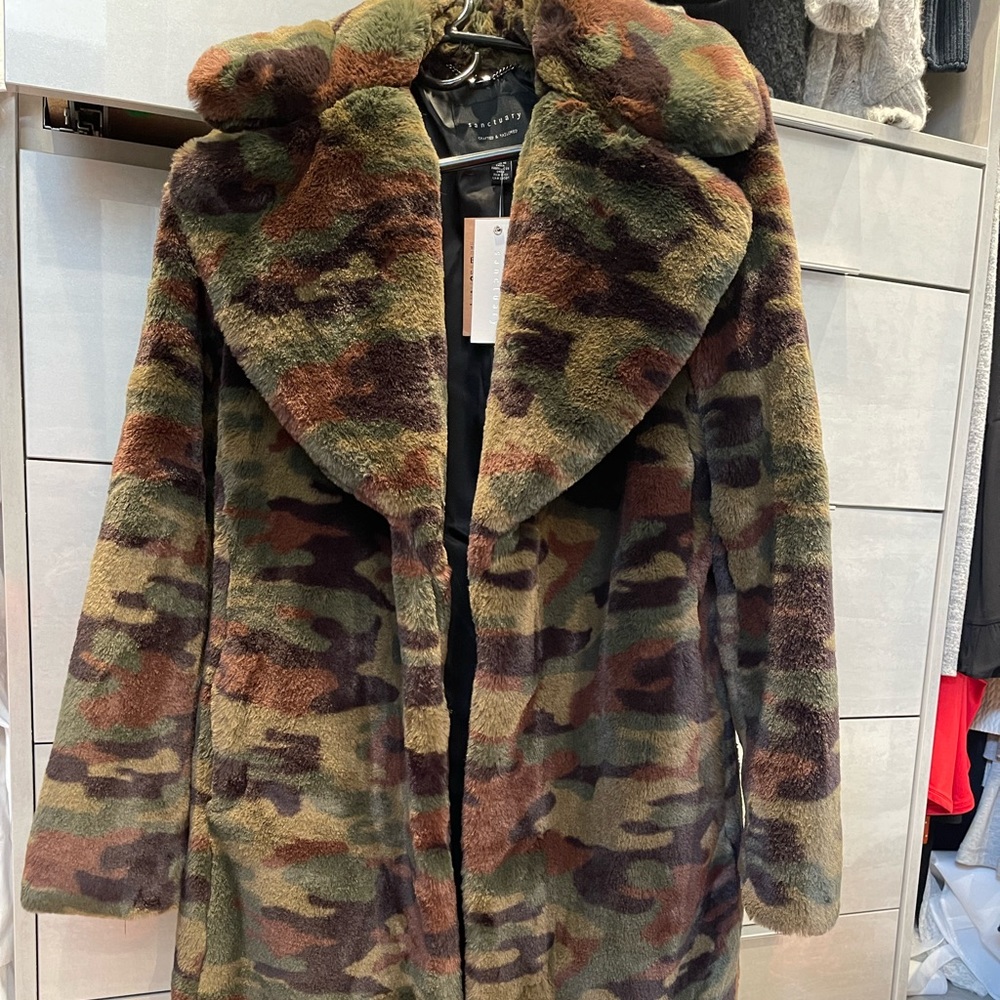 Brand new Sanctuary faux fur camp jacket!
